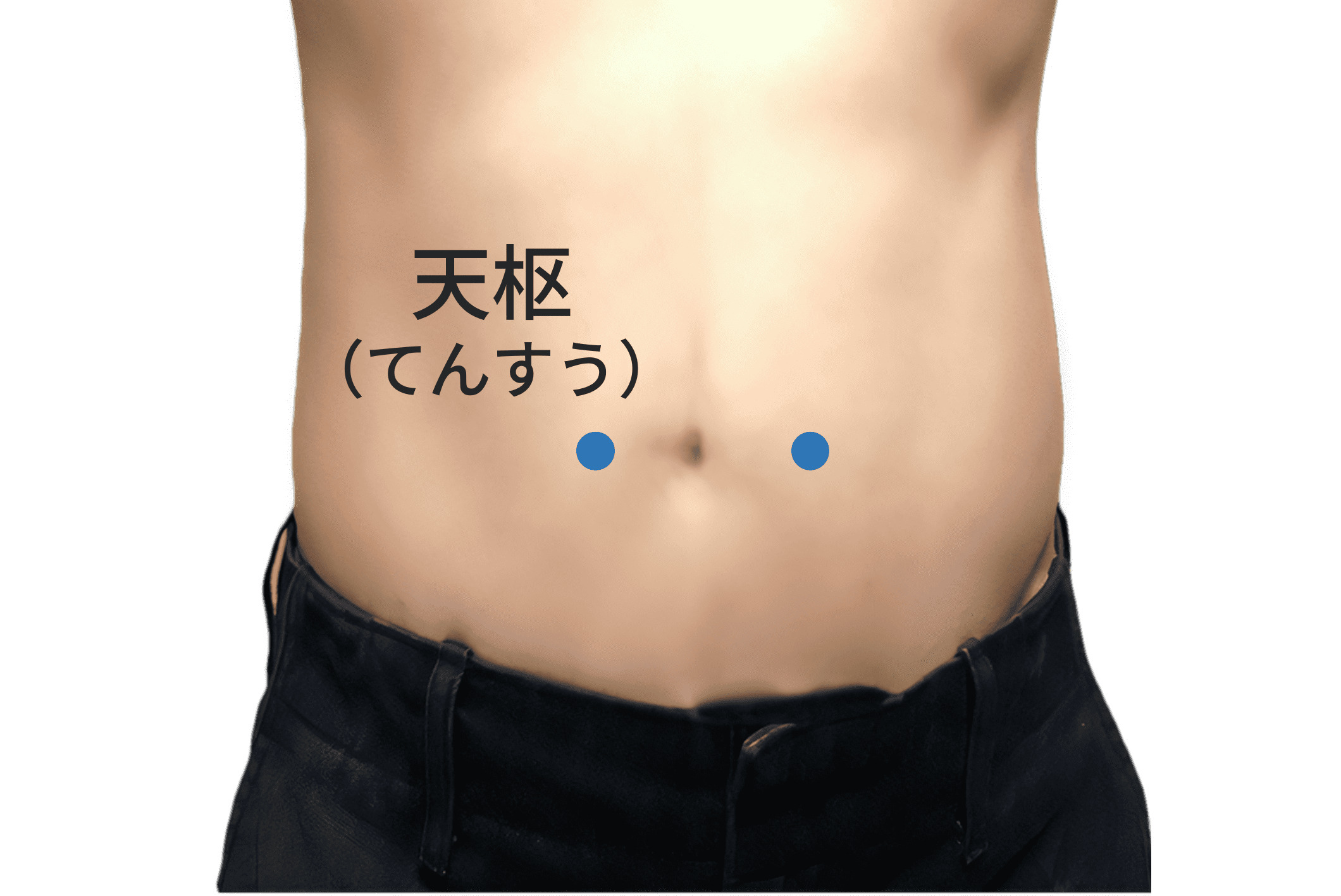 天枢（ST25）のツボの位置