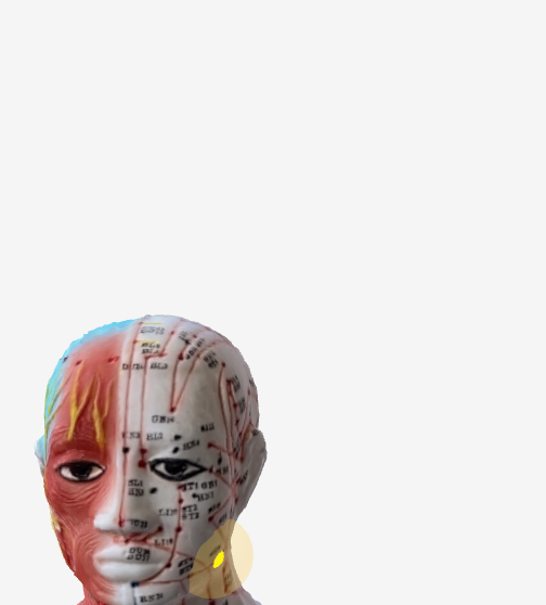 頬車（ST6）のツボの位置｜フェイスライン・顎の角 - 3Dツボマップ